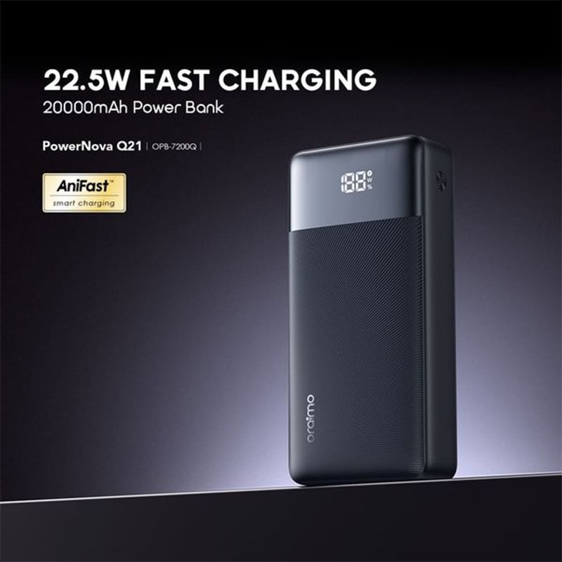 Picture of Oraimo PowerNova Q21 20000mAh 22.5W Power Bank (OPB-7200Q) | 12 Months Warranty - Black
