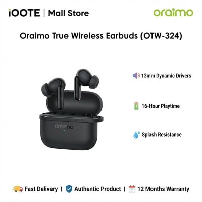 Picture of Oraimo True Wireless Earbuds (OTW-324) | 12 Months Warranty - Black