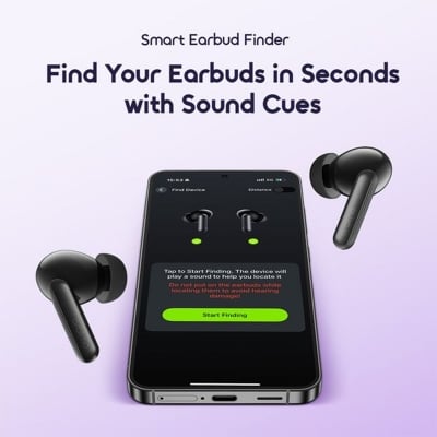 Picture of Oraimo True Wireless Earbuds (OTW-324) | 12 Months Warranty - Black