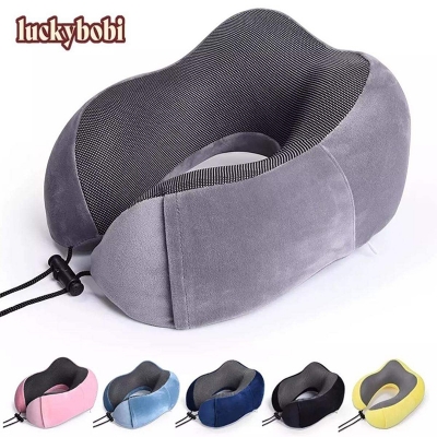 Picture of U Shaped Memory Foam Neck Pillows Soft Travel Pillow Massage Neck Pillow Sleeping Airplane Pillow Cervical Bedding