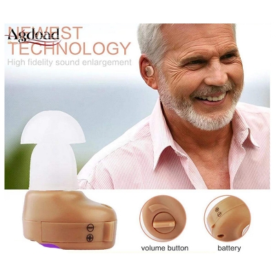 Picture of Portable Mini Hearing Aid Sound Amplifier For Deaf Elderly Battery Invisible Small Ear Hearing Aids Ear Care Tool