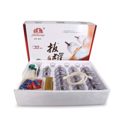 Picture of 32 Piece Vacuum Cupping Body Massager Ventosa Suction Cup Jar Set Plastic Vacuum Suction Therapy Capping Set For Can Massage