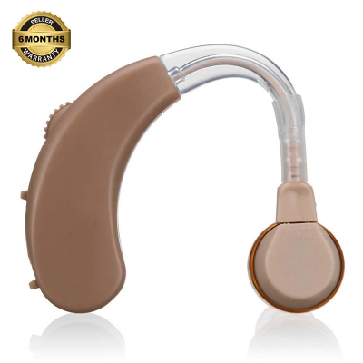 Picture of Rionet Japan (Beige) on the back of the hearing aid Sound Enhancement Amplifier