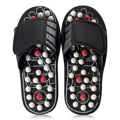 Picture of Spring Acupressure and Magnetic Therapy Accu Paduka Slippers for Full Body Blood Circulation Natural Leg Foot Massager Slippers For Men and Women ( Unisex )