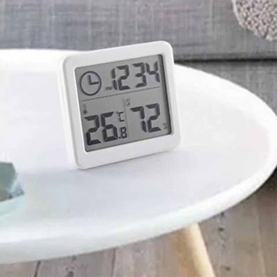 Picture of Digital world clock with 3.2 inch lcd display with room temperature humidity.