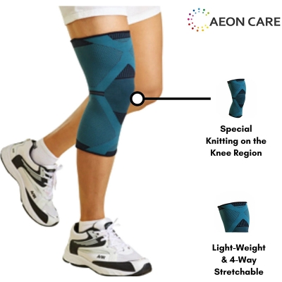 Picture of Dyna knee cap Providing 360 Degree Protection 4-Way Stretchable Knee Support Non Toxic
