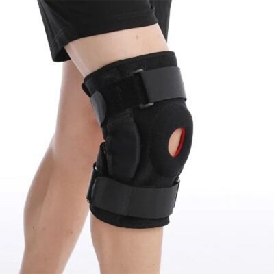 Picture of 1Pcs Knee Support Brace Adjustable Open Patella Knee Pad Protector Guard for Gym Workout Sports Arthritis Joint Pain.-Black