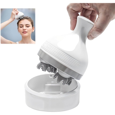 Picture of Hair Scalp Rechargeable Electric Head Kneading Massager, Handheld Portable Head Scratcher Massager for Hair Growth, Full Body Pain Relief, Deep Clean & Stress free