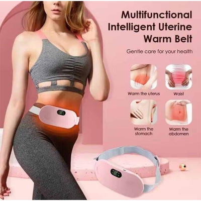 Picture of Period Cramp Relief Heating Pad Pain Device with 4 Massage Modes for Menstrual Pain and Belly or Back Pain Relief, LED Display, Comfortable Belt