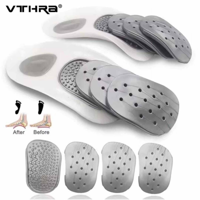 Picture of 1 Set Flatfoot Massage Orthotics Insoles Cubitus Varus Orthopedic Feet Care Flatfoot Correction Arch Support Orthopedic Cushions