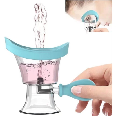 Picture of Reusable Eye Wash Cleaner Cup – Manual Eye Rinse Tool for Cleaning Dust, Makeup & Irritants | Transparent Storage Case