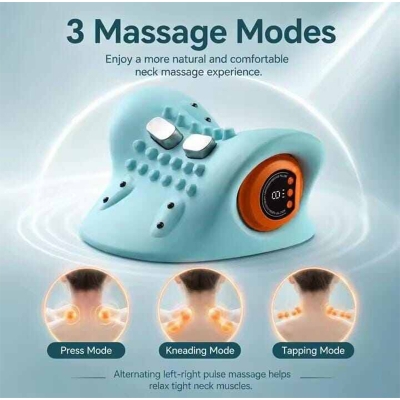 Picture of 4-in-1 Electric Neck Massager with Heat & Vibration – Cervical Traction Device for Neck Relaxation & Muscle Tension Relief