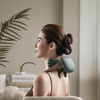 Picture of Premium Deep Kneading Neck Massager Pillow, Heated Shoulder and Back Massage Cushion, Ergonomic Shiatsu Massage Device with 3-Speed Control for Stress and Muscle Relaxation