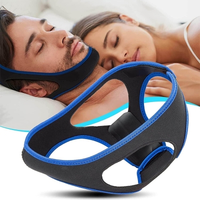 Picture of Anti Snore Chin Strap, Chin Strap for Snoring, Chin Strap for Sleeping, CPAP Chin Strap to Keep Mouth Closed While Sleeping, Adjustable & Breathable Chin Strap for CPAP User