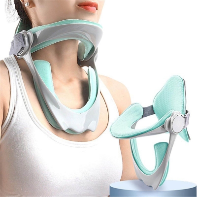 Picture of 360°Adjustable Neck Brace for Neck Pain and Support, Cervical Neck Traction Device for Home Use, Neck Stretcher Neck Decompression Devices for Forward Head Posture Correction