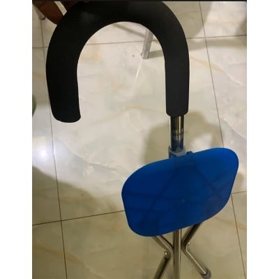 Picture of Walking Stick Chair Aluminum Walkers For Elderly Folding Elderly Walker Cane With Seat Walking Stick Old People 2 in 1 Walk/Sit Int: One size