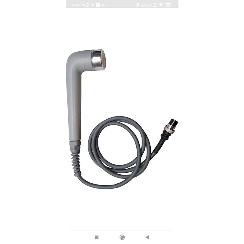 Picture of Ultrasonic Probe Ultrasound Handle 2 pin white Ultrasound Electrotherapy Device ((Ultrasound probe)) Ultrasound Machine with cable
