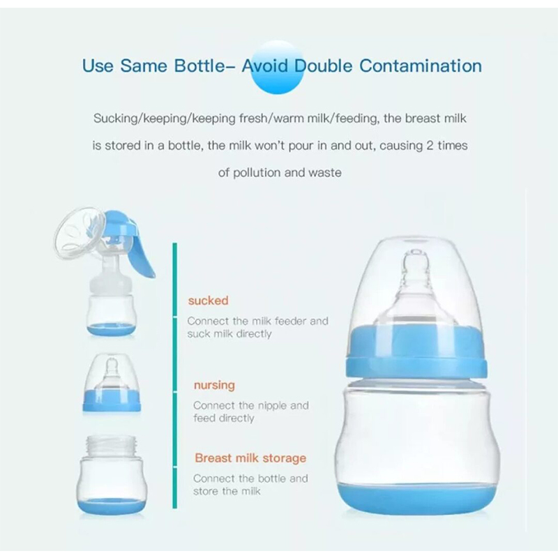 Picture of Manual Breast Pump Silicone Breast Pump Baby Milk Breastfeeding Accessories BPA Free Sucking Postpartum Supplies Accessories