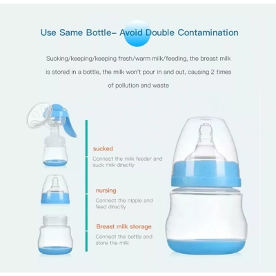 Picture of Manual Breast Pump Silicone Breast Pump Baby Milk Breastfeeding Accessories BPA Free Sucking Postpartum Supplies Accessories