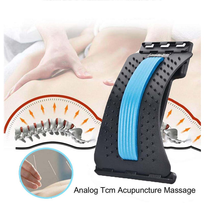 Picture of Lumbar Back Pain Relief Device, Lumbar Back Stretcher, for Lower and Upper Back Massager and Support,Lumbar Support for Office Chair (BACK TOOL, Black)