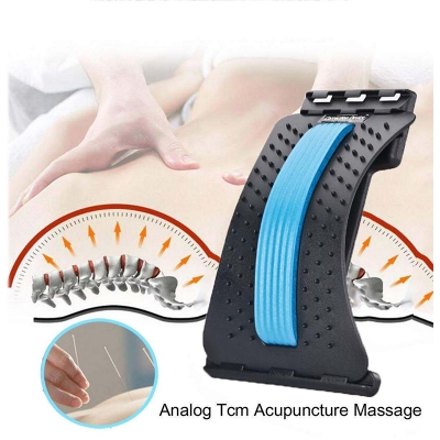 Picture of Lumbar Back Pain Relief Device, Lumbar Back Stretcher, for Lower and Upper Back Massager and Support,Lumbar Support for Office Chair (BACK TOOL, Black)