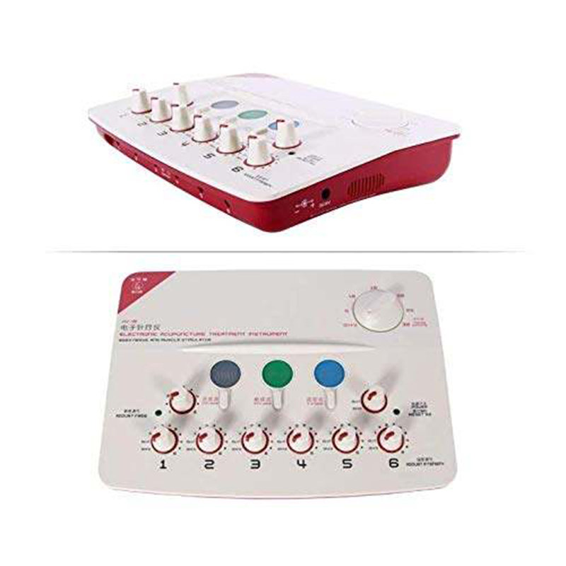 Picture of Stimulator Machine 50Hz Electric Acupuncture Stimulator Massager Machine 6 Channels Outputs Patch Massager Care Device 100-240V Pulse Electrotherapy Acupuncture Instrument Hwato SDZ-II