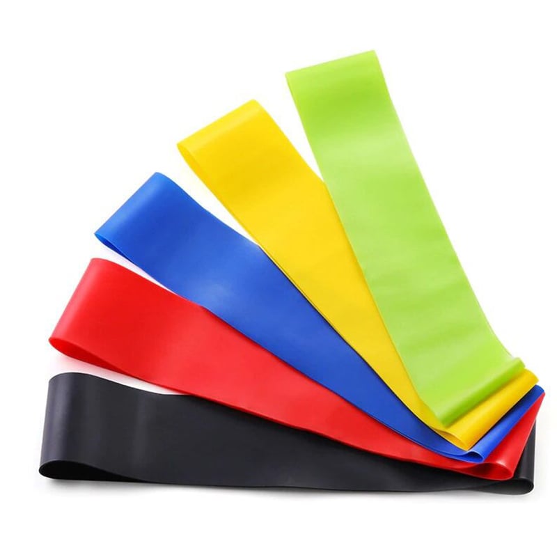 Picture of 5pcs Yoga Resistance Rubber Bands Fitness Elastic Bands 0.3mm-1.1mm Training Fitness Gum Pilates Sport Crossfit Workout Equipment