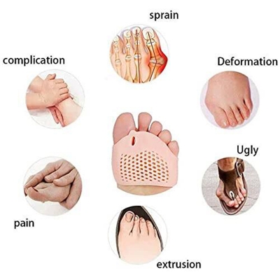 Picture of Bunion Pads & Toe Orthotics Thumb Big Bone Orthotics 2 Pieces Toe Separators Bunion Corrector for Straightener of Hallux Valgus and Pain reliever (1 Pair)