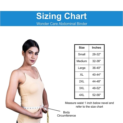 Picture of Abdominal Belt after delivery Tummy Reduction Trimmer Belly Slimming Binder for Women & Men Abdomen Compression Support Grey Hook and Loop closure