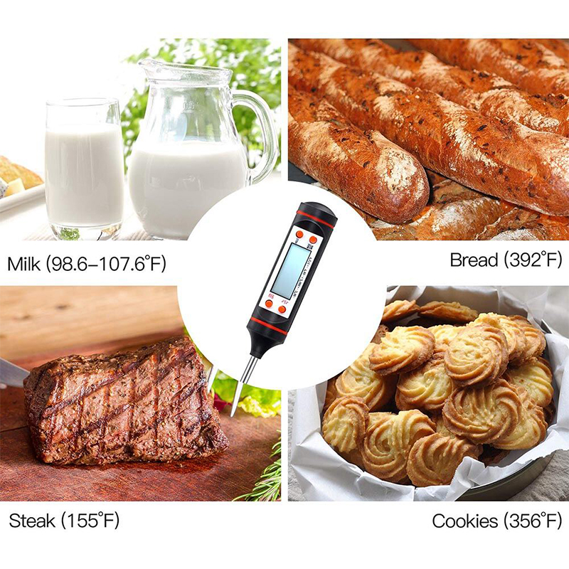 Picture of Electronic Digital BBQ Thermometer -50 To 300'C Instant Read Oven Thermometer Tools Probe Household Thermometer with Long Probe