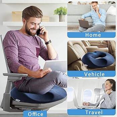 Picture of Seat Cushion Sciatica Tailbone Bed Sores Donuts Shape Sitting Pain Relief