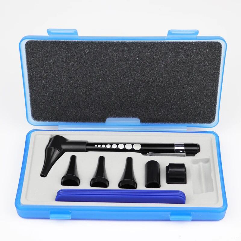 Picture of Ear Nose and Throat Medical Diagnostic Otoscope Ear Examination Kit with LED Lamp.