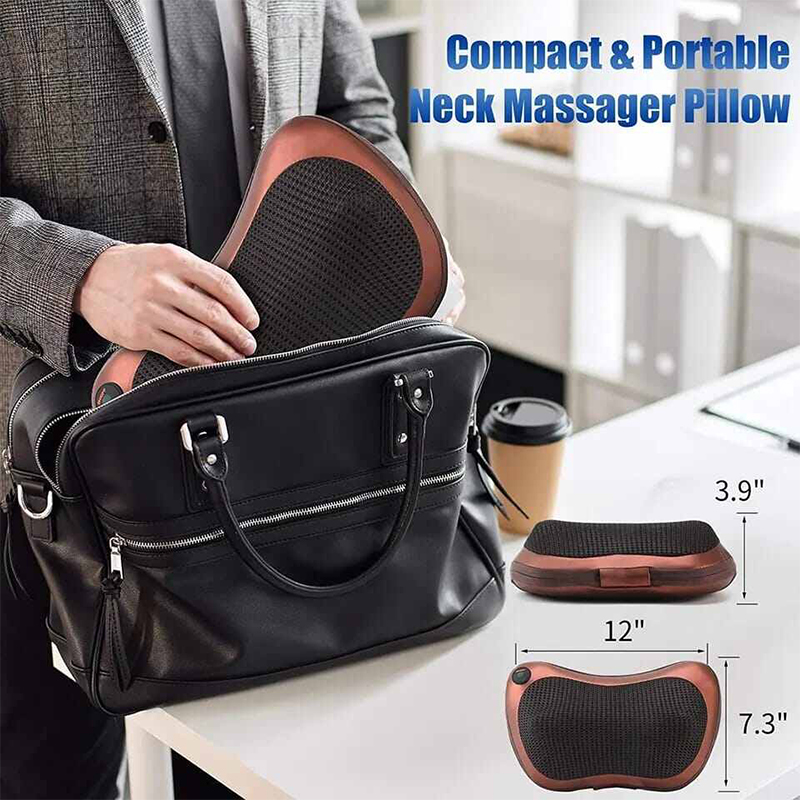 Picture of Massage Pillow Shiatsu Neck & Back Massager With Heat Neck And Shoulder Massager With 3D Deep Tissue Kneading Massager
