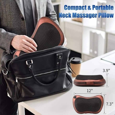 Picture of Massage Pillow Shiatsu Neck & Back Massager With Heat Neck And Shoulder Massager With 3D Deep Tissue Kneading Massager