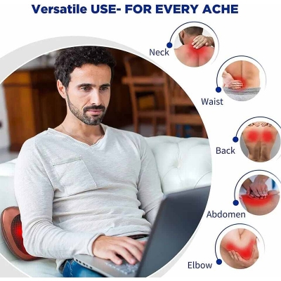 Picture of Shiatsu Neck and Back Massager with Soothing Heat, CORN Electric Deep Tissue 3D Kneading Massage Pillow for Shoulder, Leg, Body Muscle Pain Relief, Home, Office, and Car Use