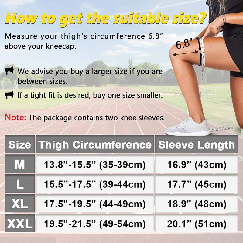 Picture of Professional Knee Brace for Knee Pain Men Women Knee Compression Sleeve Support for Running GYM Workout Sports Joint Pain Relif-Black