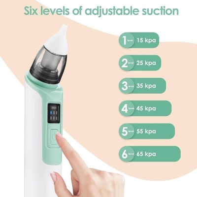 Picture of Rechargeable Baby Nose Cleaner Silicone Adjustable Suction Electric Child Nasal Aspirator Health Safety Convenient Low Noise
