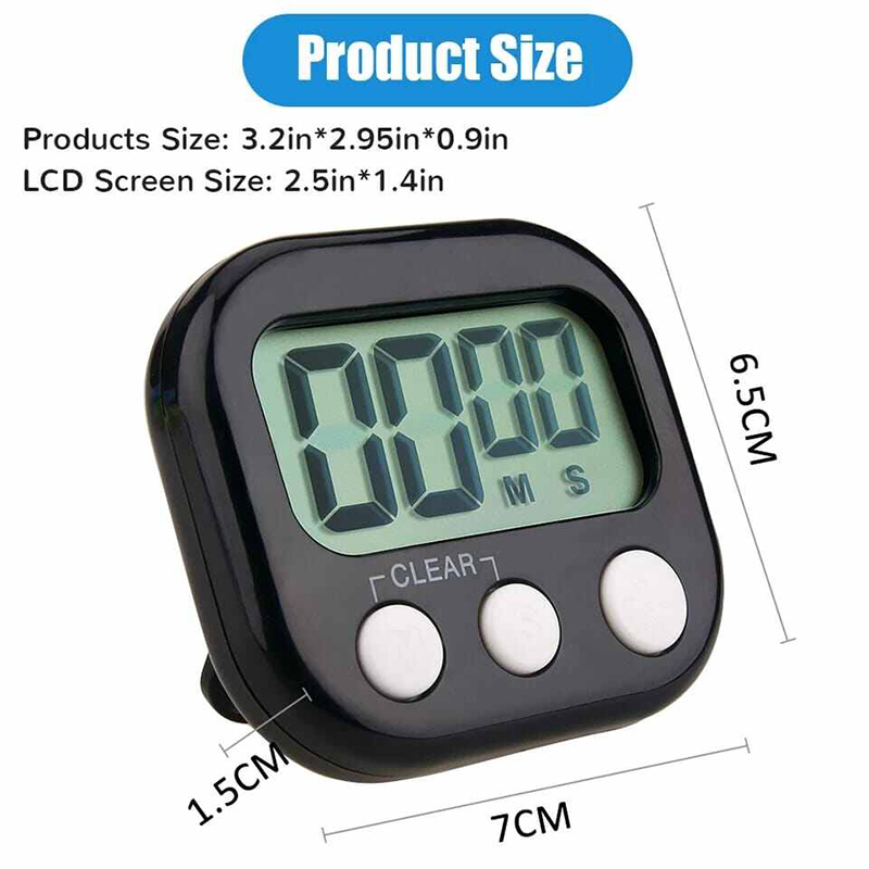 Picture of Magnetic LCD Digital Kitchen Countdown Timer Stopwatch with Stand Practical Cooking Sports Alarm Clock Reminder Tools