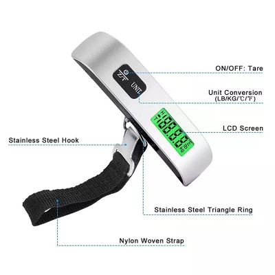 Picture of 1pcs Portable Scale Digital LCD Display 110lb/50kg Electronic Luggage Hanging Suitcase Travel Weighs Baggage Bag Weight Balance