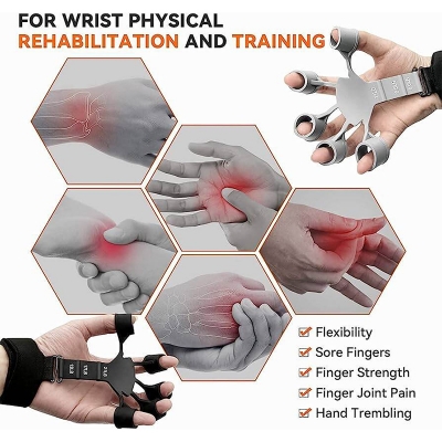 Picture of Finger Gripper Finger Exerciser Guitar Finger Exerciser 6 Resistant Levels Recovery Physical Tools Hand Strengthener For Patient