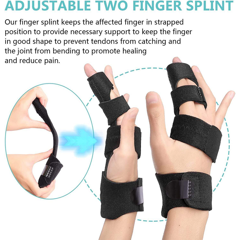 Picture of Adjustable Compression Finger Holder Protector Brace Sports Wrist Thumbs Hands Arthritis Splint Support Protective Guard