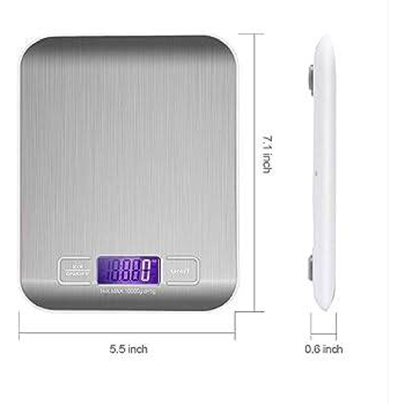 Picture of 5/10kg Digital Kitchen Scale Food Scale Steel Stainless Electronic Balance Measuring Gram Scale Cooking Baking Food Scale - weigh scale