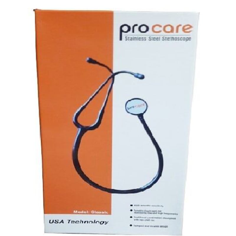 Picture of Procare Dulcet Black Stethoscope for Doctors and Medical Students