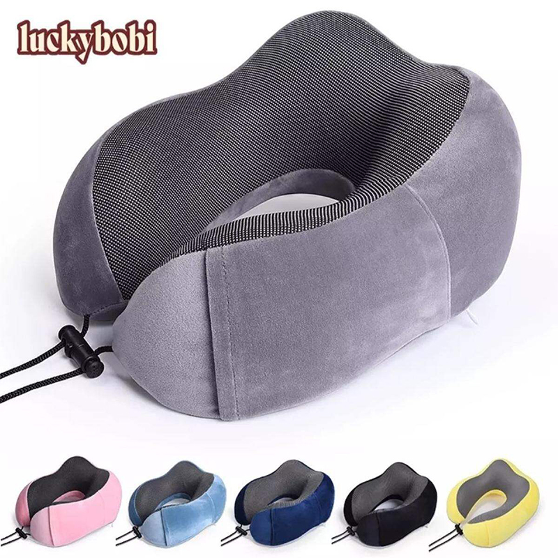 Picture of U Shaped Memory Foam Neck Pillows Soft Travel Pillow Massage Neck Pillow Sleeping Airplane Pillow Cervical Bedding