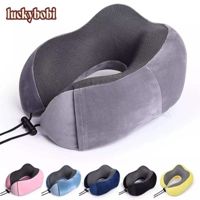 Picture of U Shaped Memory Foam Neck Pillows Soft Travel Pillow Massage Neck Pillow Sleeping Airplane Pillow Cervical Bedding