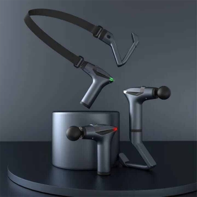 Picture of Professional Portable Motor Deep Tissue Muscle Massage Gun New Design Vibration Stretching Belt for Body Fascia New Design