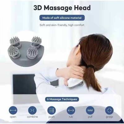 Picture of Electric Scalp Massager, Portable Head Massager with Kneading 96 Massage Nodes, Handheld Head Scratcher Massager for Stress Relax and Pain Relief, Ideal Gifts for Women, Men
