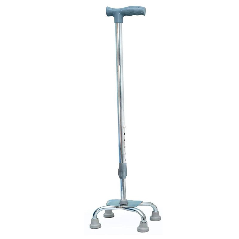 Picture of 4 Leg Walking Stick Height Adjustable Iron Stick Quadripod Stick Four Leg Chrome