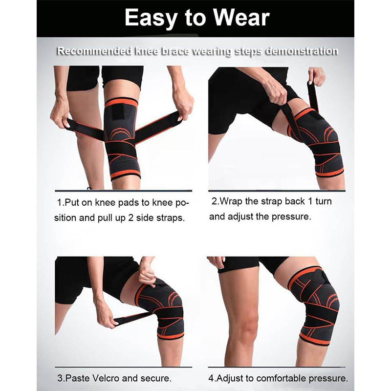 Picture of Knee Support for Men & Women Knee Brace For Knee Pain Relief Knee Caps for Women & Men Knee Pads For Gym Squats Knee Belt
