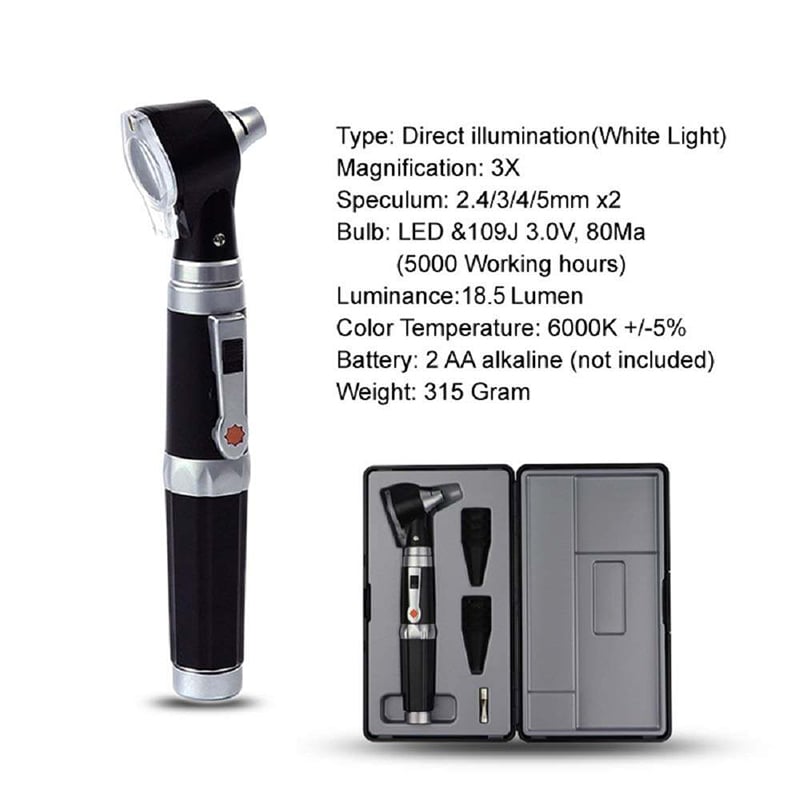 Picture of Mini Otoscope - Magnification Diagnostic Ear Scope With LED Direct Illumination Light, Health Tool for Doctors, Nurses, Adults, Kids, Baby, Elder, Pets, Animals